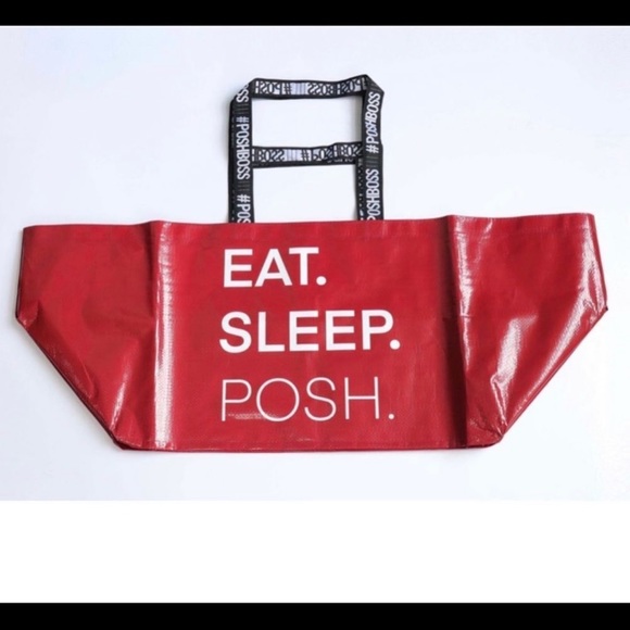 Set of 2 Utility oversized Tarp IKEA-like Tote Bags, Eat Sleep Posh, #Po… - Picture 3 of 12